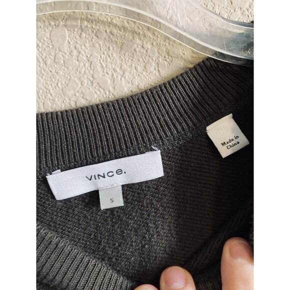 Vince Knit Sweater Pants set Sz Small Green Wide Leg Cropped Outfit - Picture 3 of 14